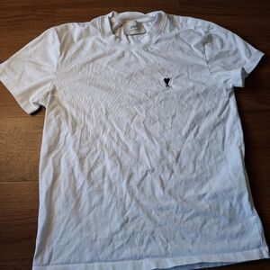 Ami Alexandre Mattiussi Ivory Knitwear De Coeur T Shirt